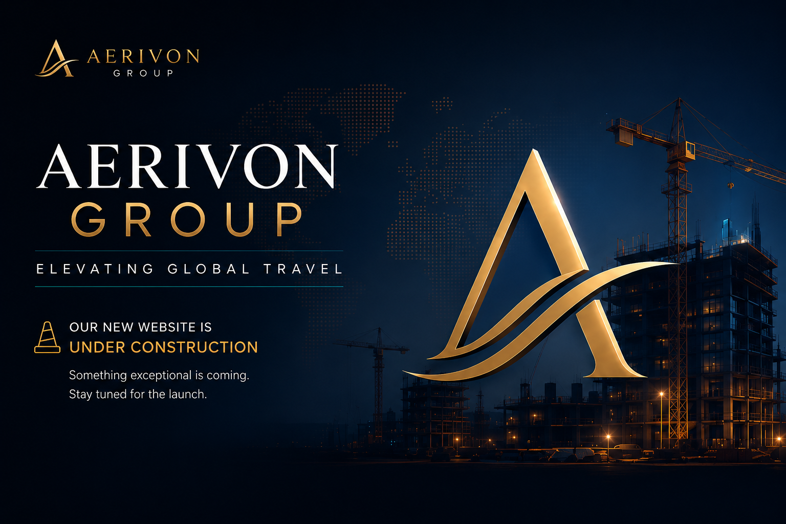 Aerivon Group premium travel media website under construction