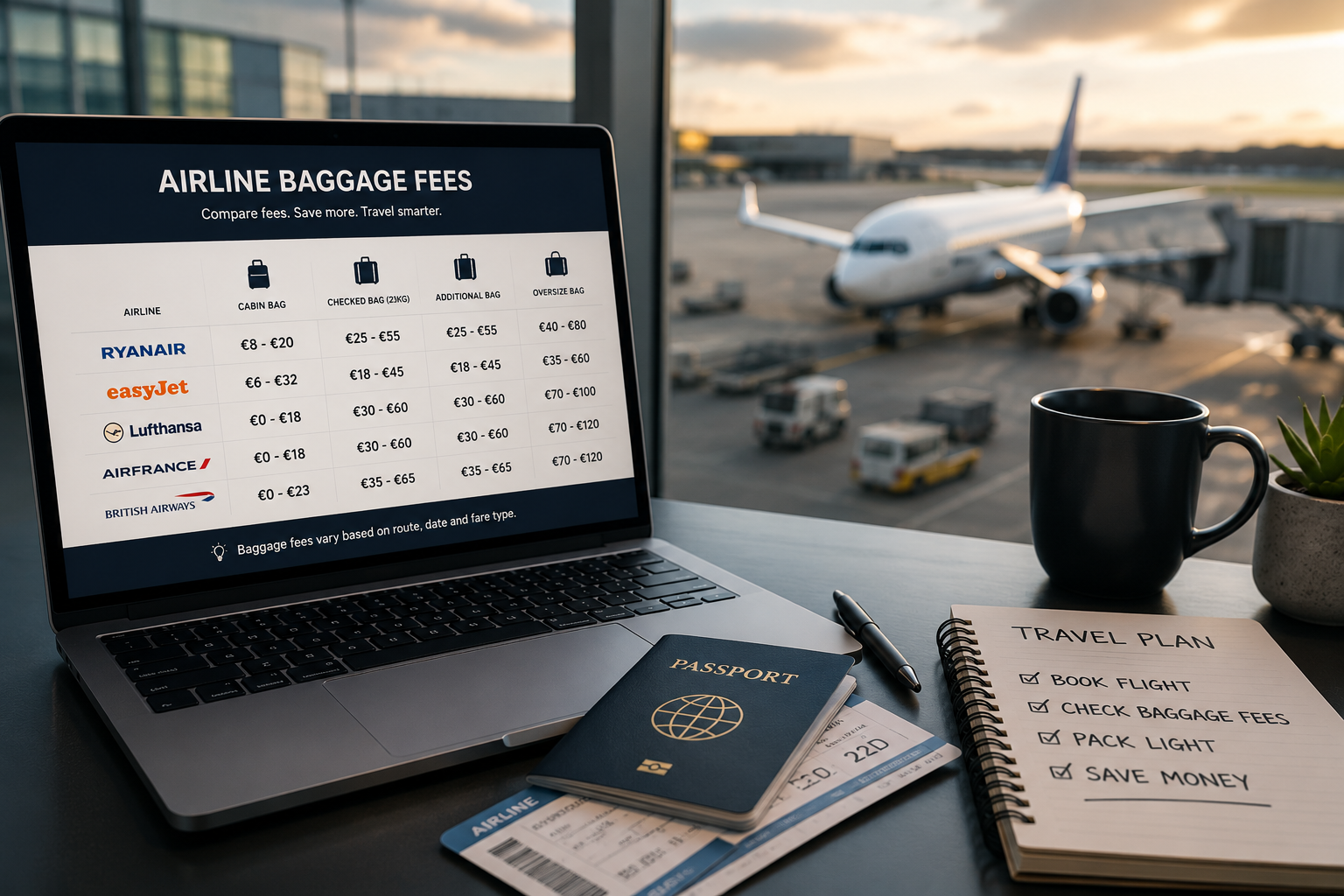 Frais Bagage Avion airline baggage fees and travel cost comparison