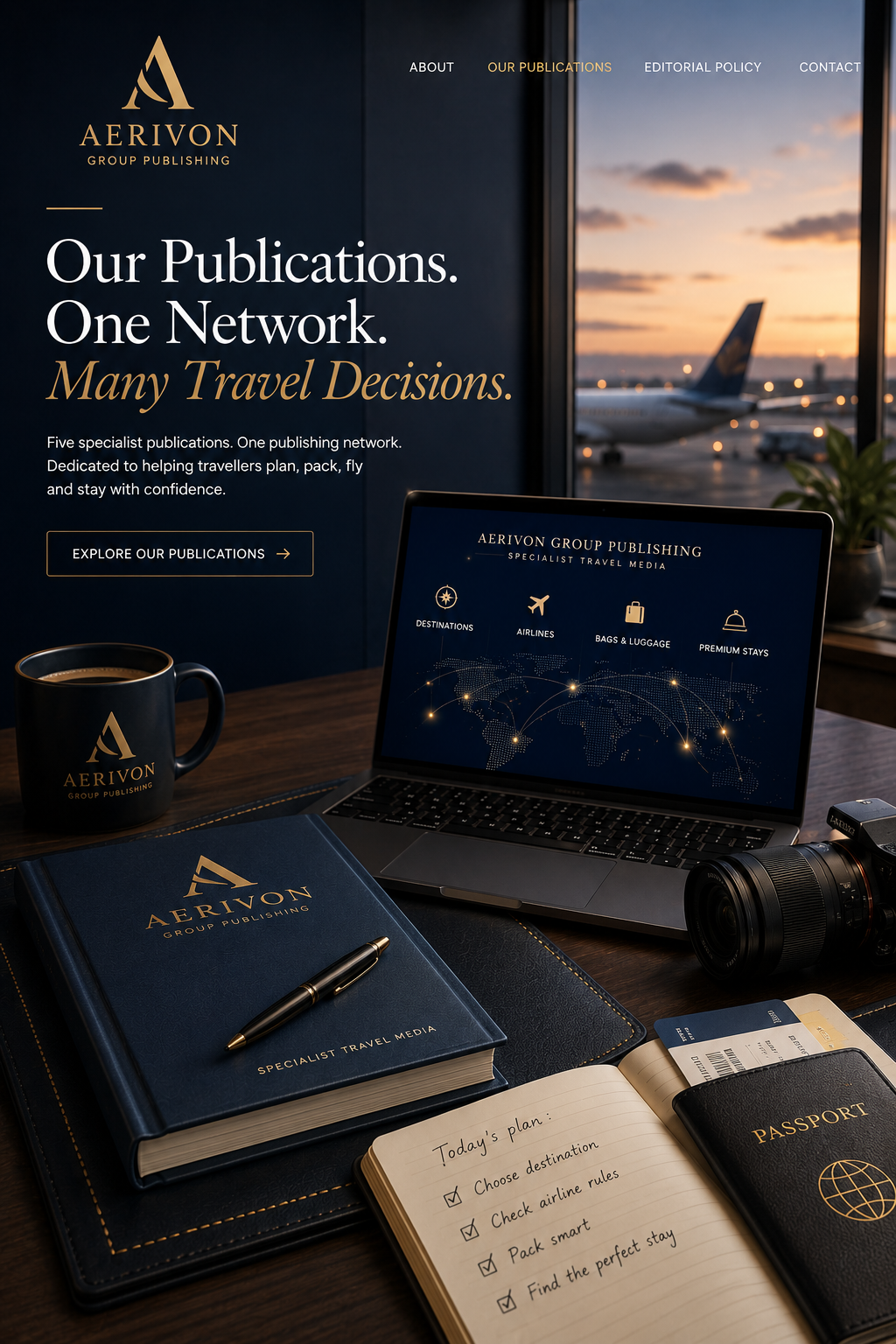 Aerivon Group Publishing specialist travel media network covering airlines, luggage, destinations and premium hotels